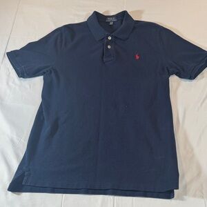 Polo by Ralph Lauren Navy Short-Sleeve Polo with Red Logo